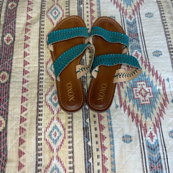 Bundle 2 for 1 Franco Sarto 7m Silver Snakeskin Sandals/XOXO Teal 7 Sandals - Picture 12 of 12